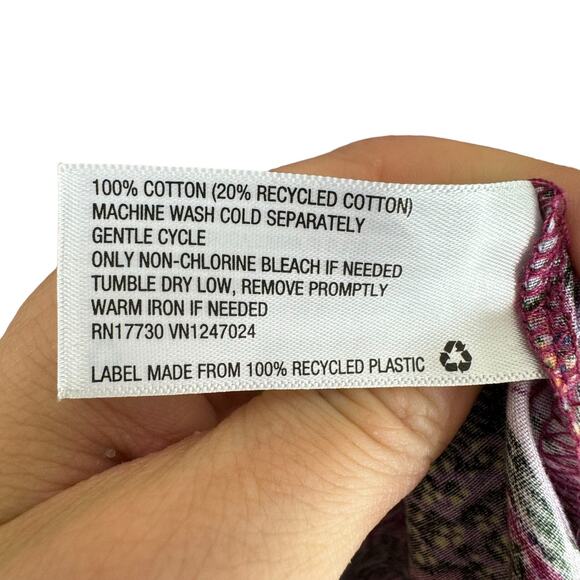 Kika Vargas For Target Colorful Purple Floral Balloon Sleeve Wrap Blouse Size 3X - Picture 10 of 10